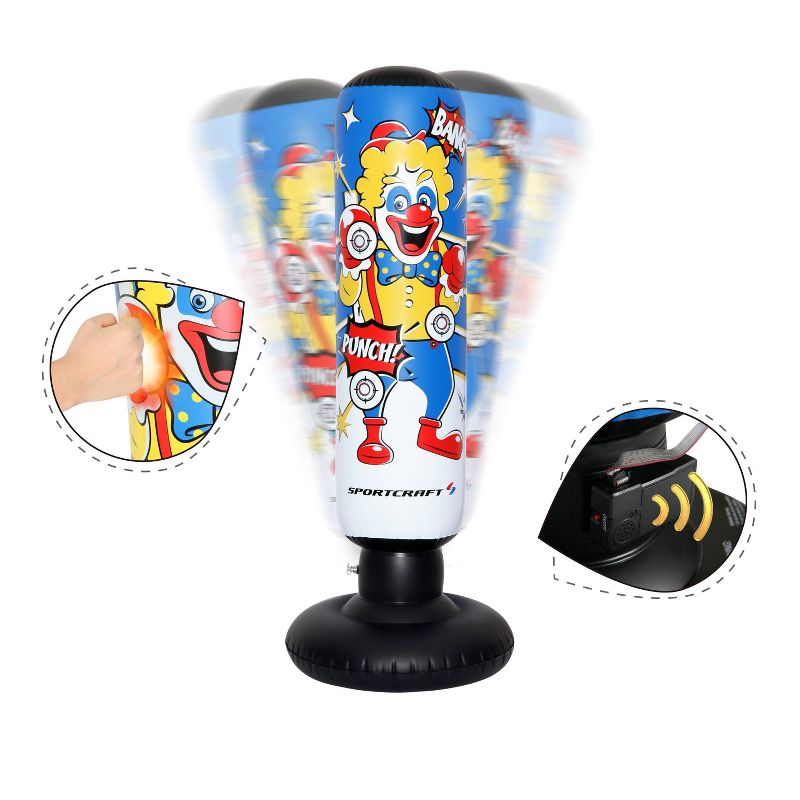 Sportcraft Electronic Clown Inflatable Punching Tower Bag