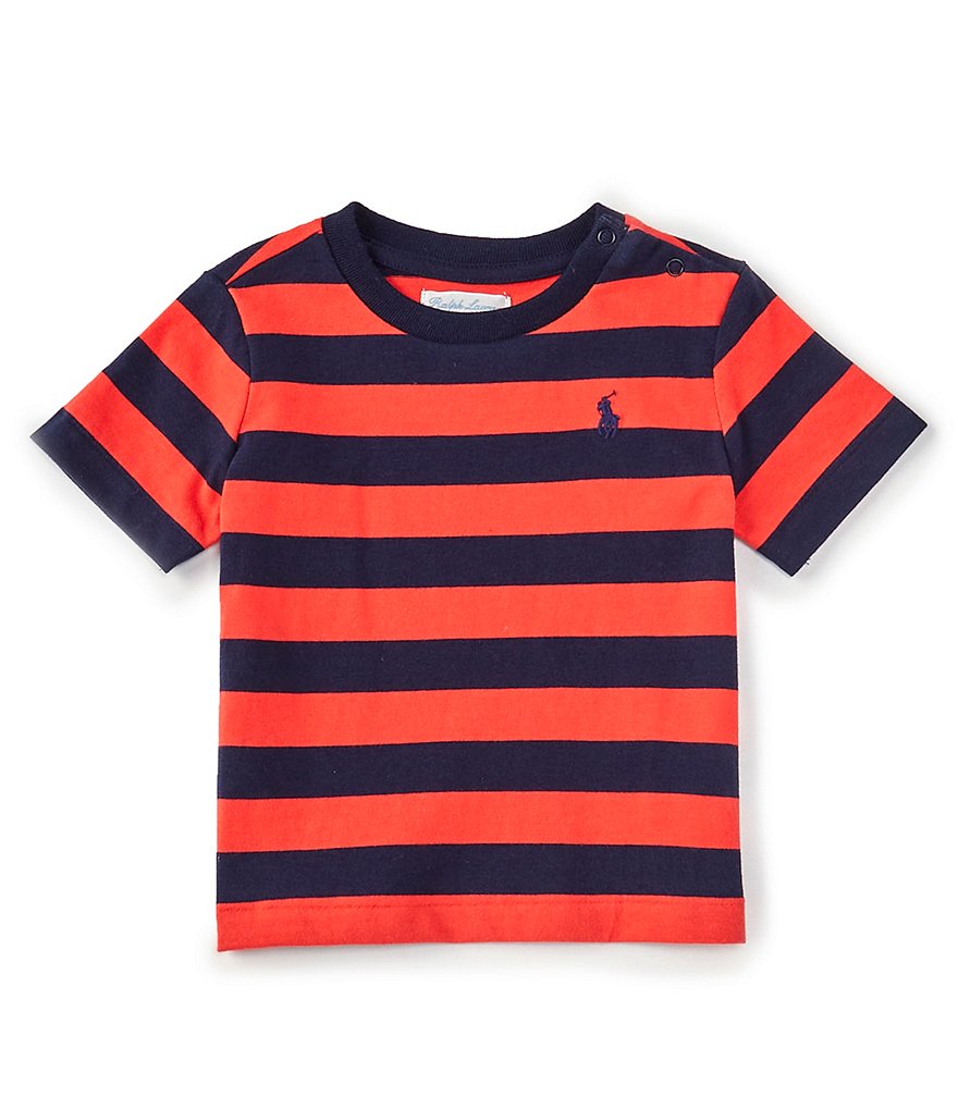 Edgehill Collection Baby Boys 3-24 Months Stripe Short Sleeve Woven Button Down Shirt