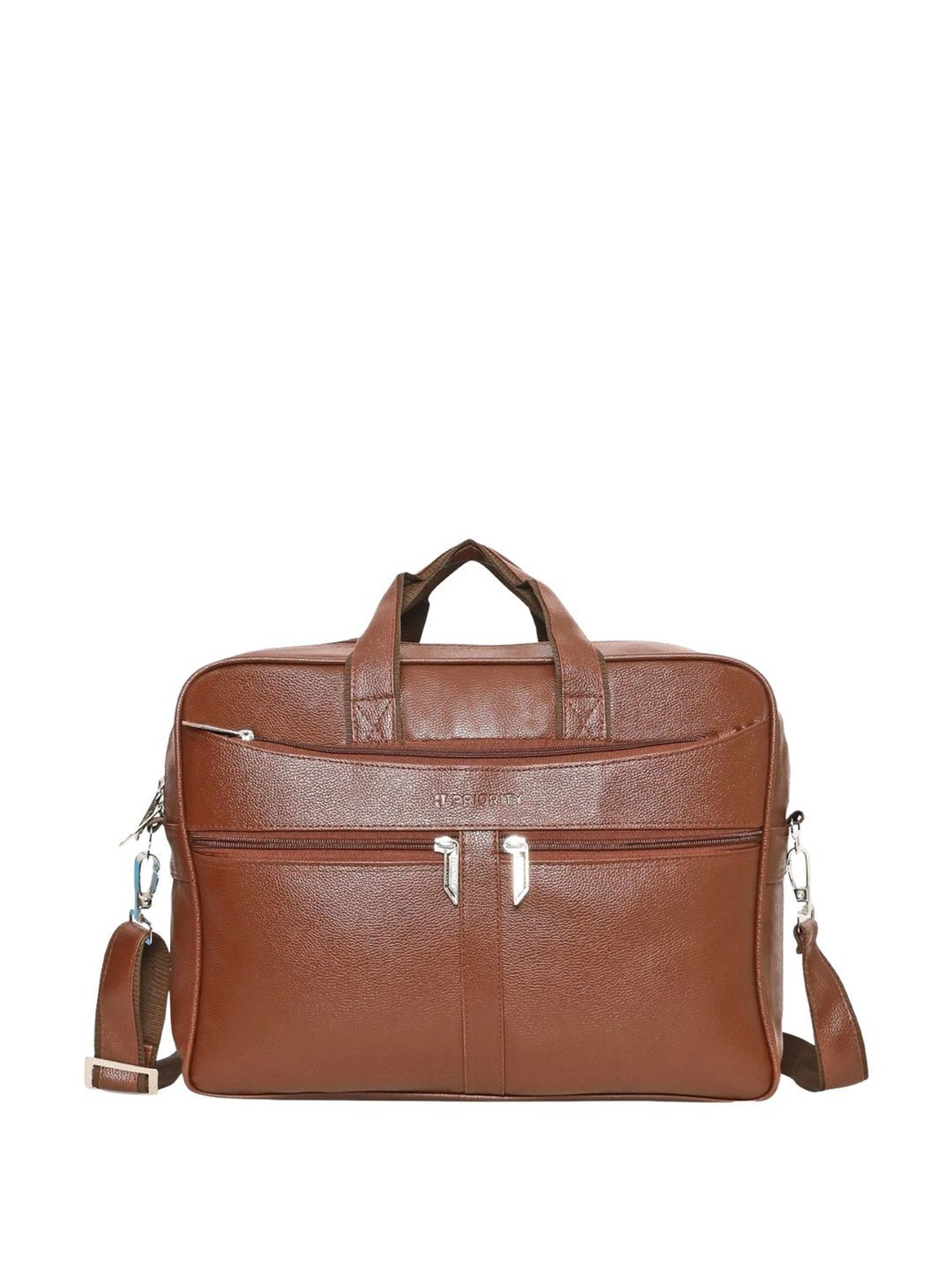 Priority Tan Synthetic Large Messenger Bag