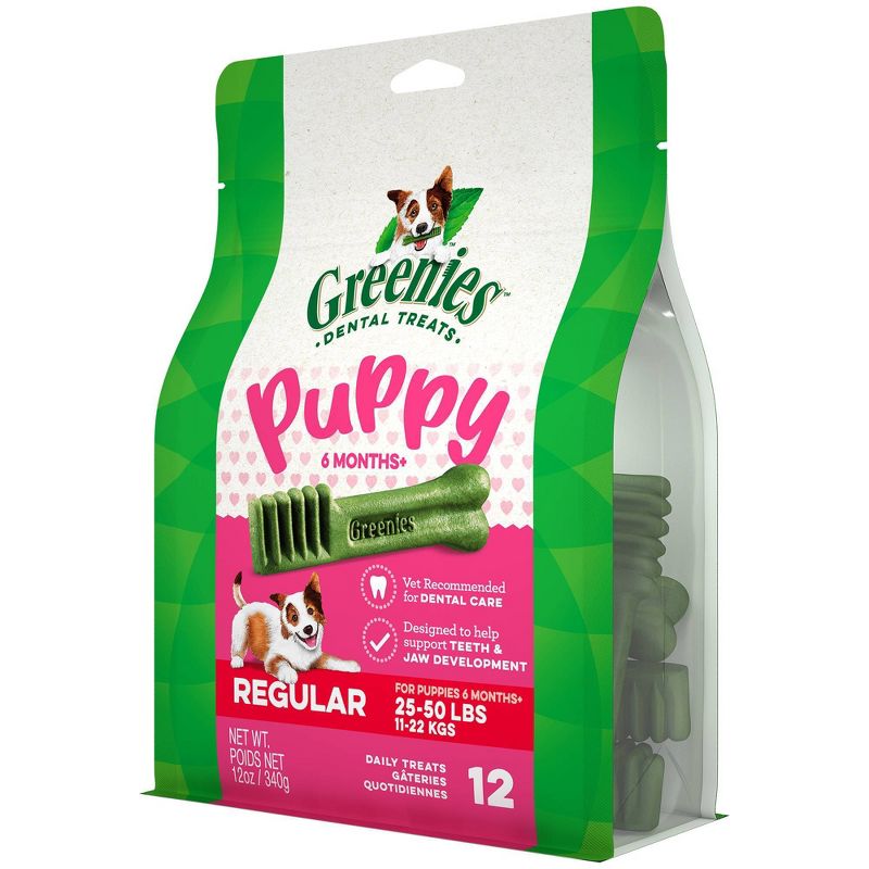 Greenies Puppy Regular Chicken Dental Dog Treats - 12ct