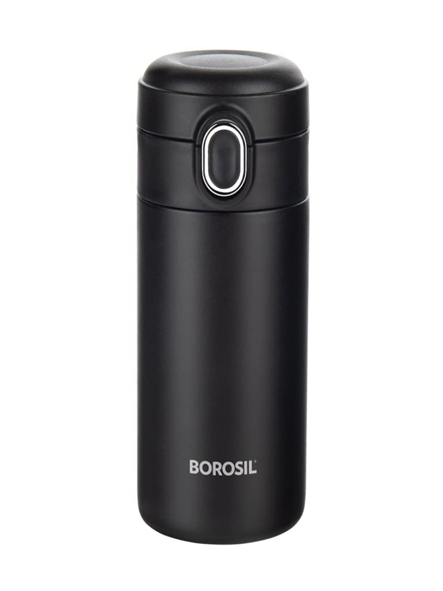 Borosil Black Stainless Steel Double Wall Vaccum Insulated Water Bottles (300ml)