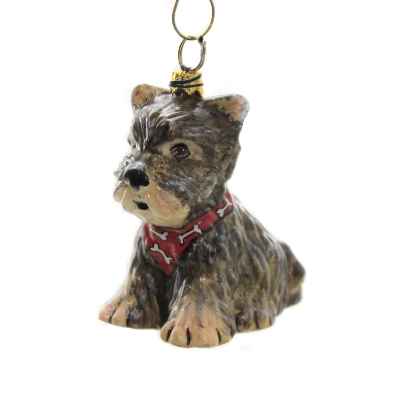 Joy To The World 3.0" Yorkie Puppy W/ Bandana Ornament Pet Set Dog Companion  -  Tree Ornaments