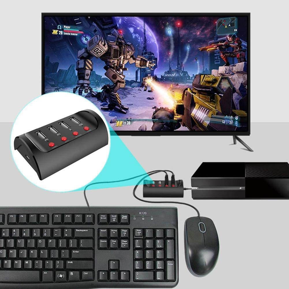 Diyeeni Gamepad Converter for FPS Games,Turbo/AUTO/Setting/Keyboard/Mouse Converter for PS4/X Box ONE/Switch,Game Converter Adapter,Easy Operation