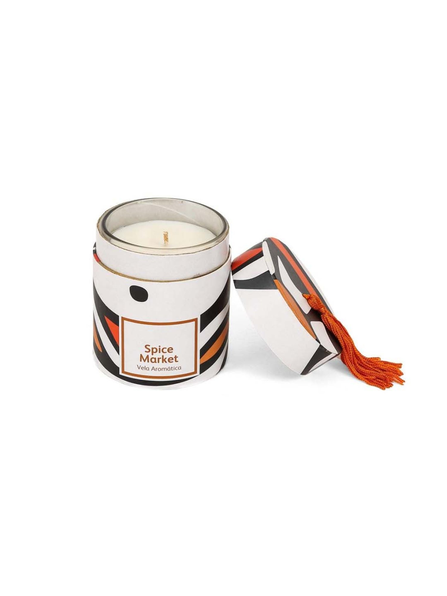 Home4U 'Aroma' White & Red Glass Tea Light Candle (Vela Aromatica) - Set of 1