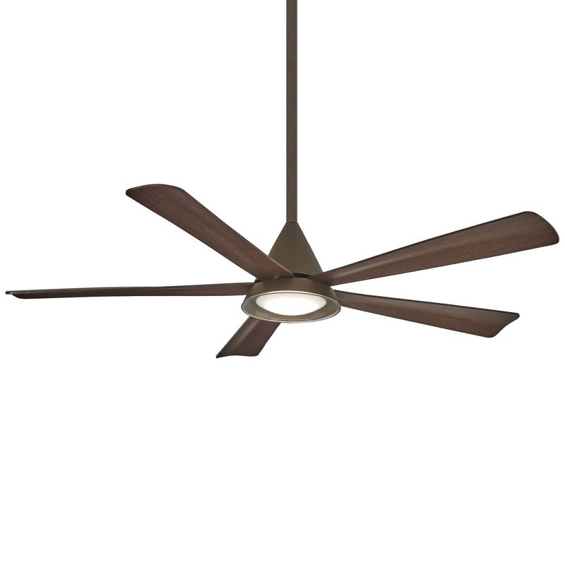 54" Minka Aire Cone Oil Rubbed Bronze Wet Rated LED Ceiling Fan