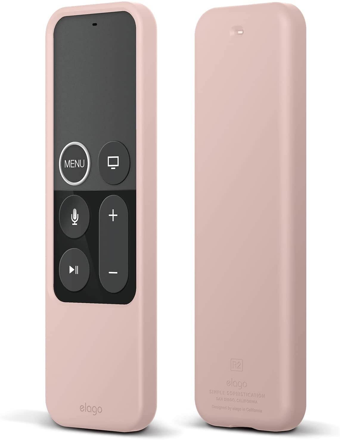 elago R2 Slim Case Compatible with Apple TV Siri Remote 1st Generation (Sand Pink) - Slim Design, Scratch-Free Silicone, Shock Absorption, Full Access