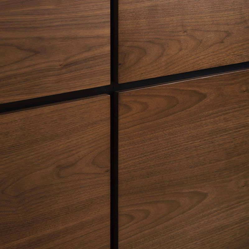 4pc Queen Caima Bedroom Set Walnut - Modway