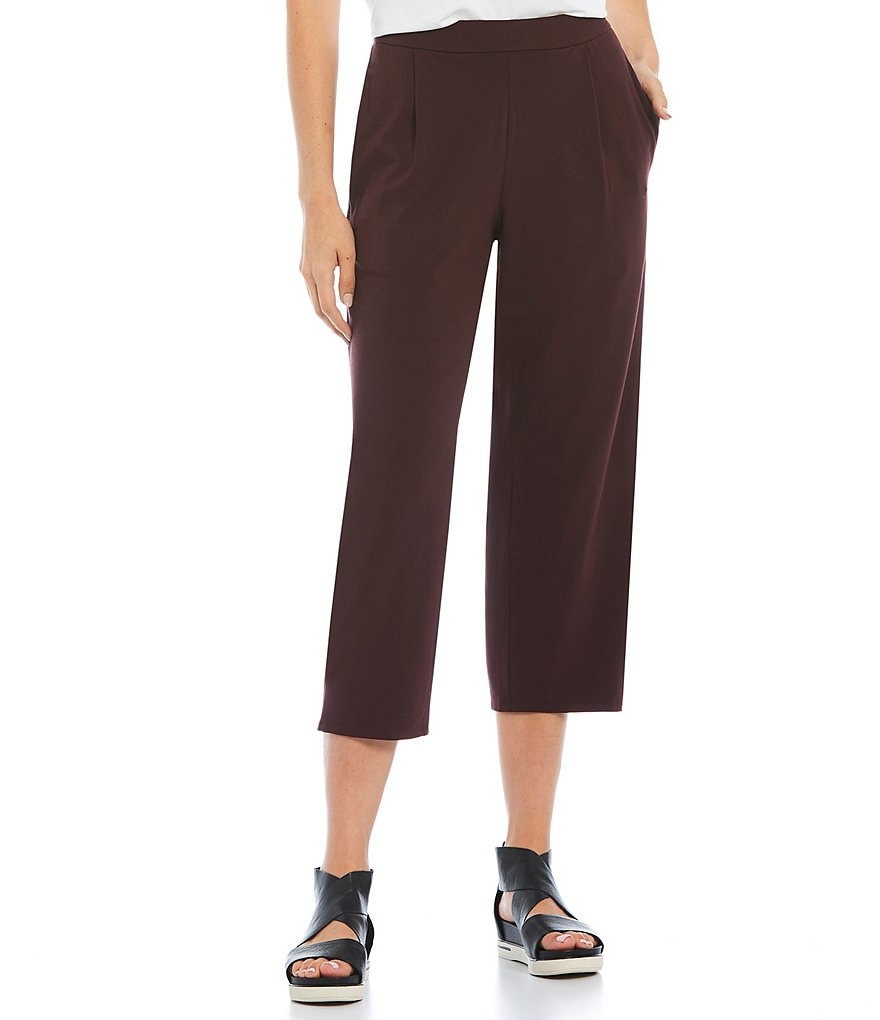 Eileen Fisher Organic Cotton Stretch Jersey Cropped Coordinating Lantern Pants