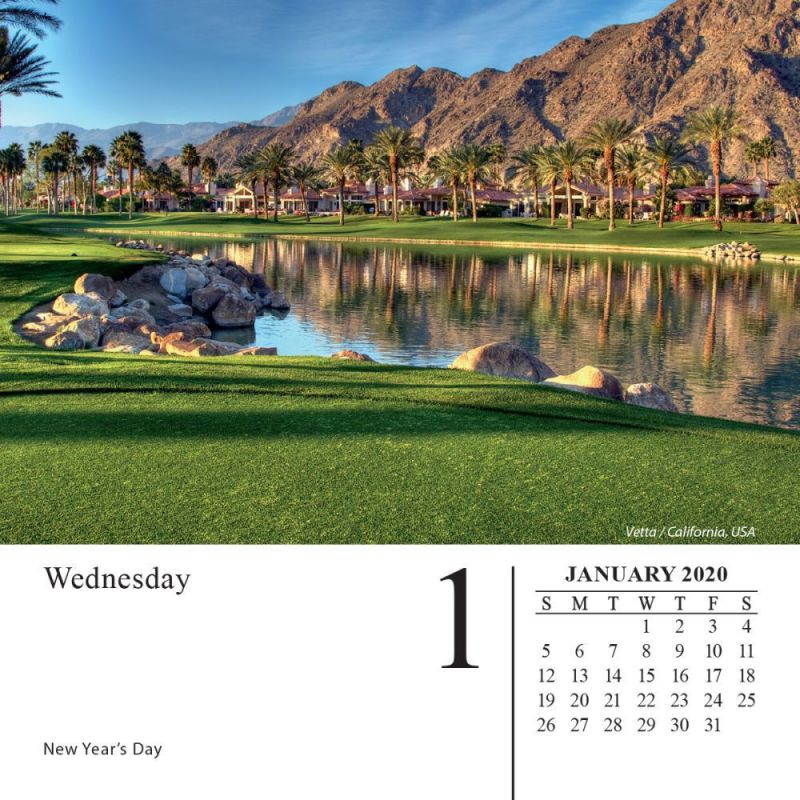 Turner Licensing,  Golf Courses Desk Calendar 2021