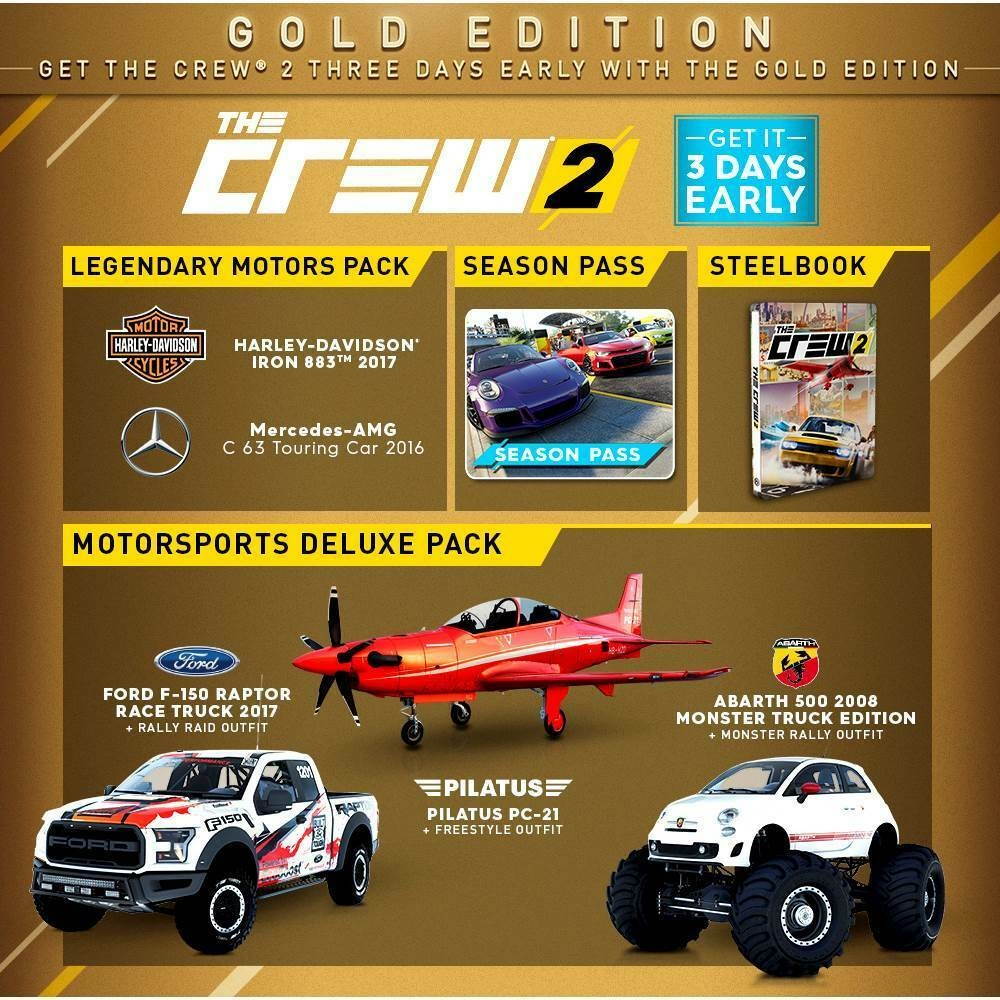 The Crew 2 Gold Edition SteelbookXbox One