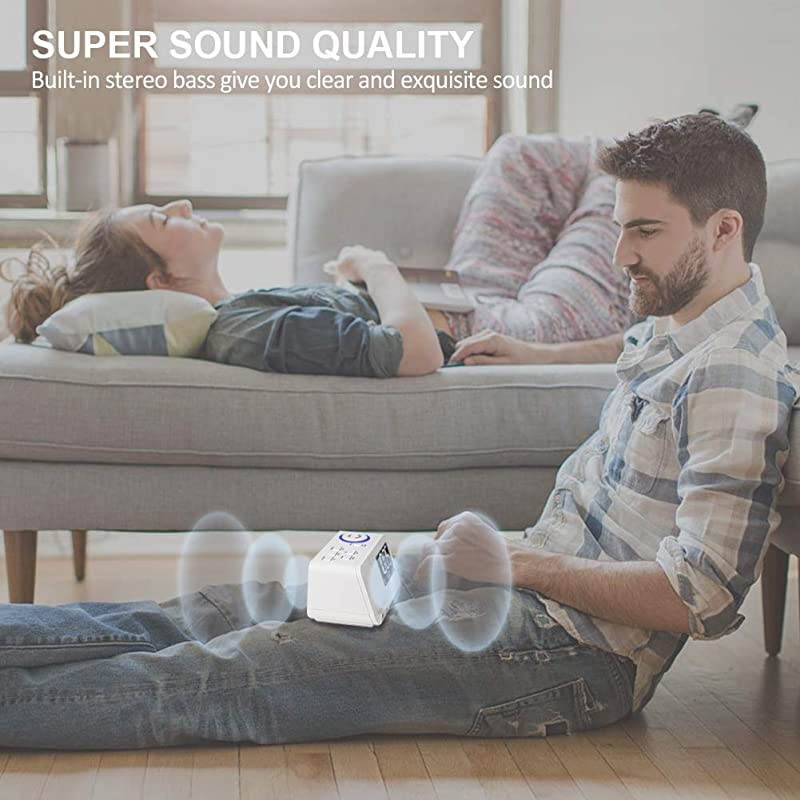 Alarm Clock Radio Clock 2 Alarms Dual USB Charging Port Snooze Founction for Bedroom (D-Old)