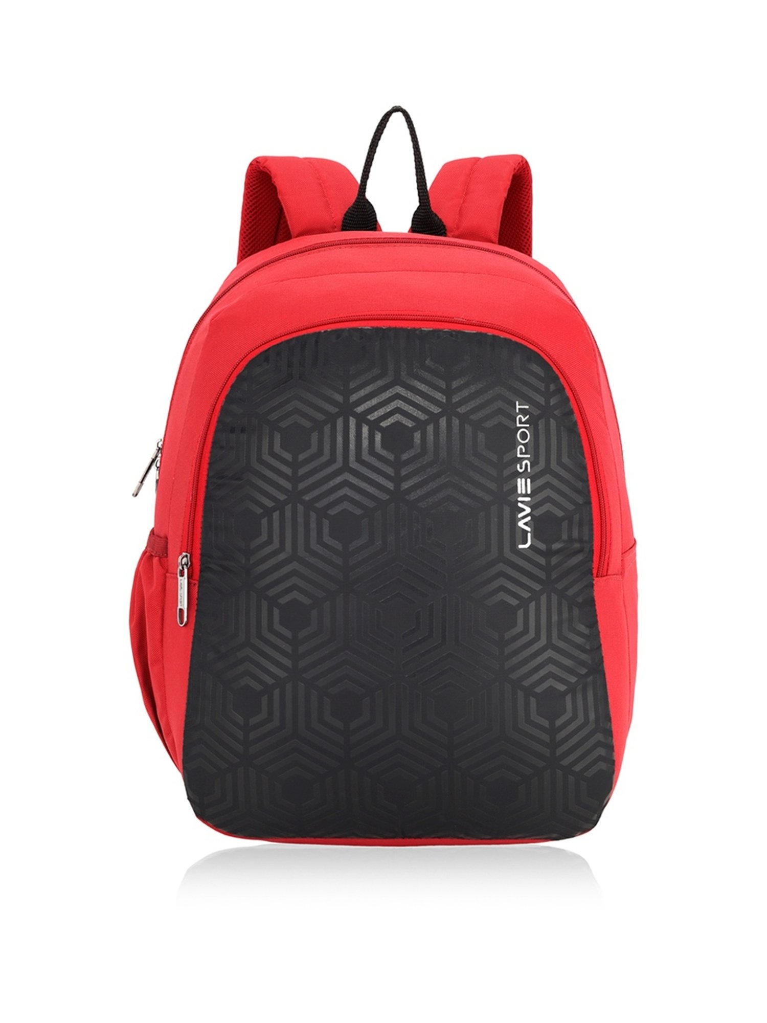 Lavie Sport Hexa Red Polyester Printed Backpack