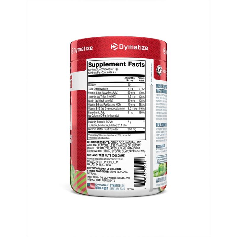 Dymatize Athlete's BCAA Dietary Supplements - Watermelon - 10.58oz