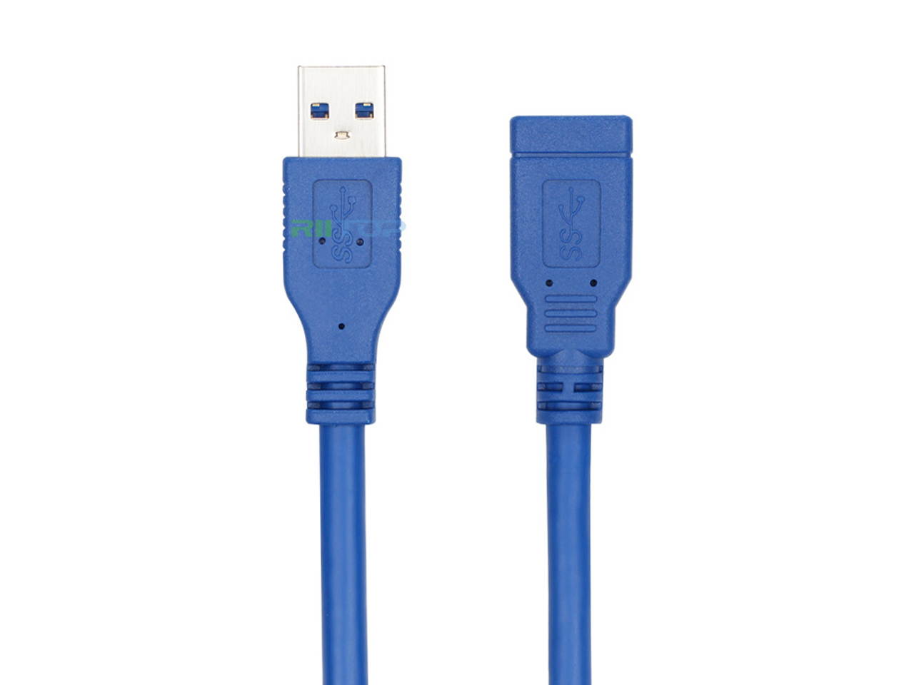RIITOP Short USB 3.0 Extension Cable Type A Male to Female 1 Ft Feet in Blue (2Pack) Super Speed 5Gpbs