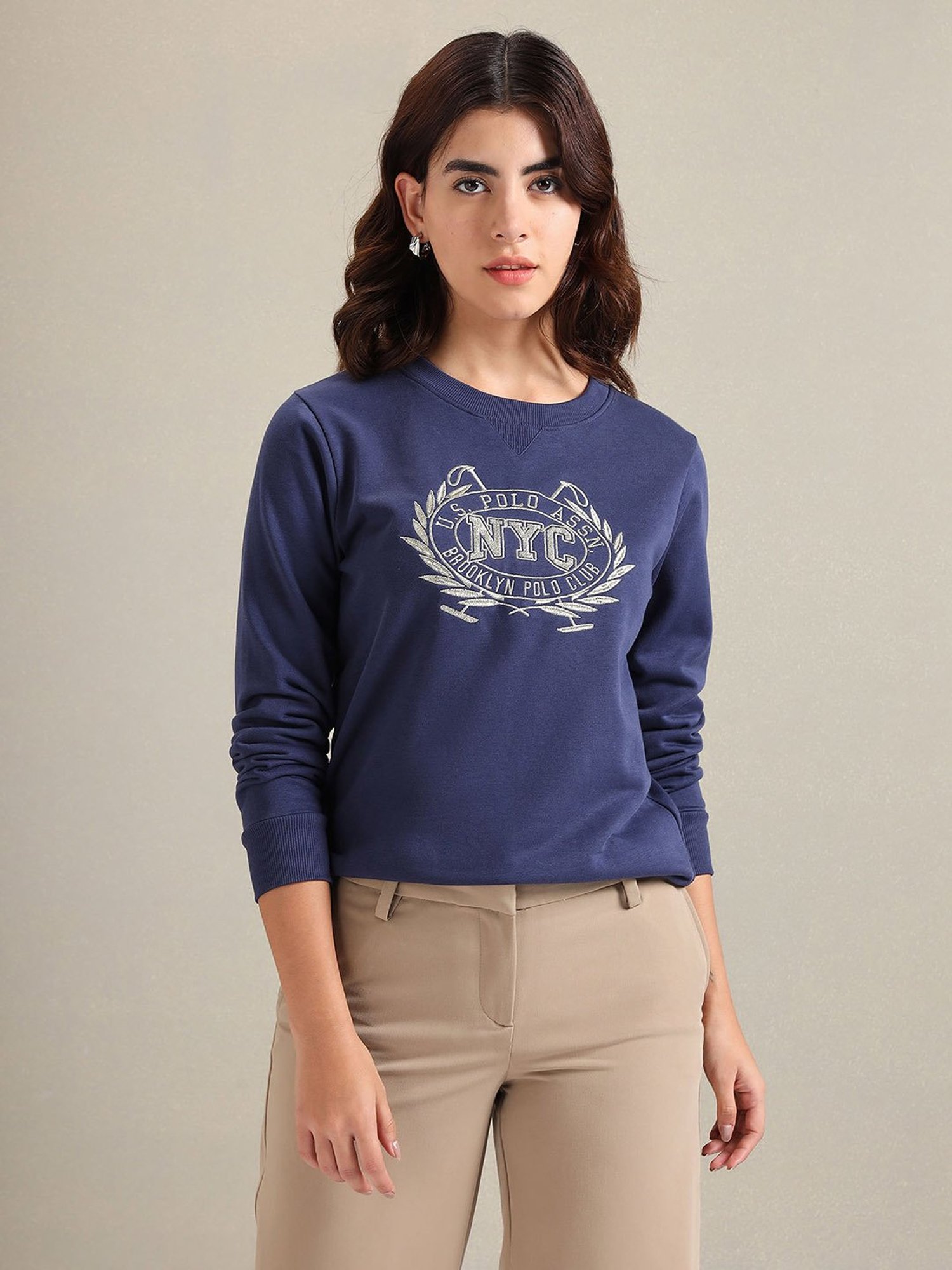 U.S. Polo Assn. Navy Printed Sweatshirt