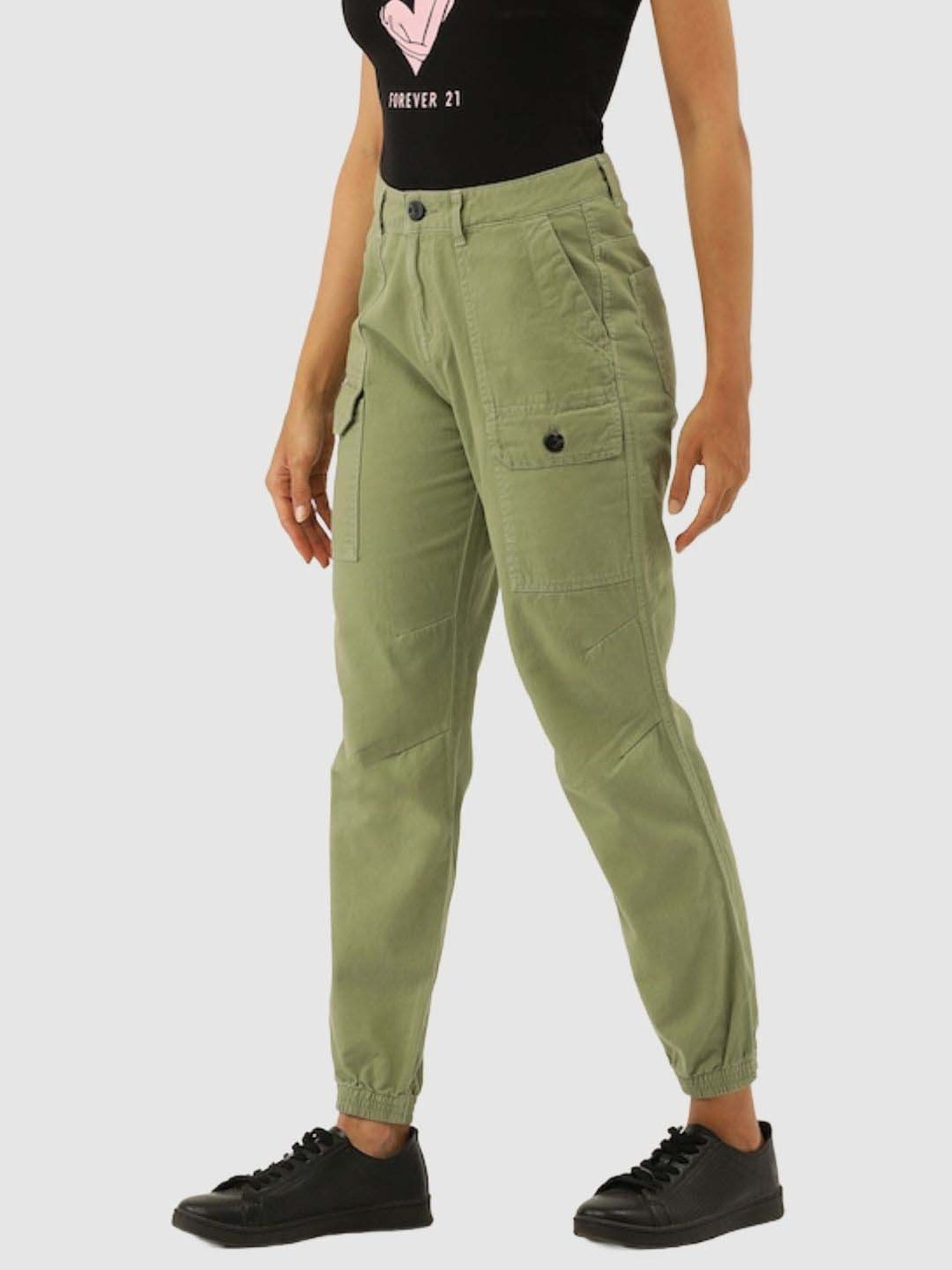 IVOC Olive Green Cotton Joggers