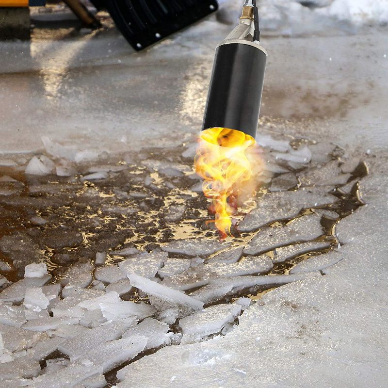 Ivation 340,000 BTU Propane Torch, Heavy Duty Weed Burner With Built-in Ignitor, Extra Long 12' Hose, Adjustable Flame Control, Outdoor Weed Killer for Weeds, Snow Melting, Roofing, Roads & More