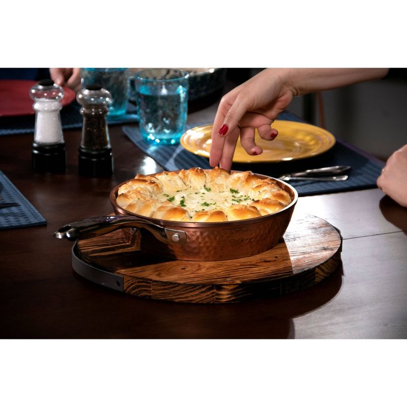 Gotham Steel Hammered Copper 12.5" Saute Pan with Lid