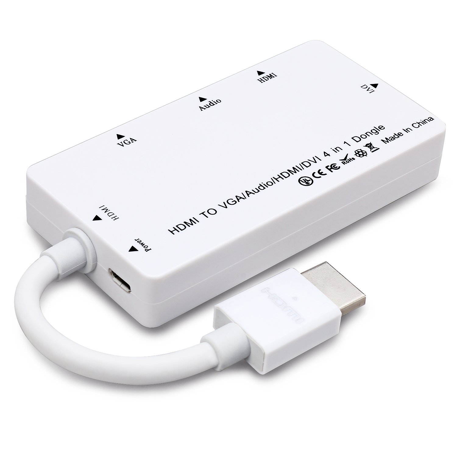 CableDeconn hdmi hub 4in1 hdmi to hdmi vga dvi Audio with Micro USB adapter Multiport hdmi Splitter Converter cable For PS3 hdtv Computer