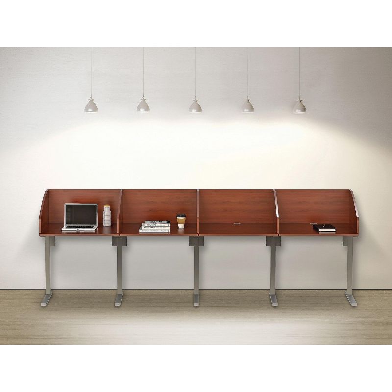 Linea Italia(R) Study Carrell Starter Unit, 2-Leg, 31.25 x 23.5 x 45.25, Cherry SC801CH