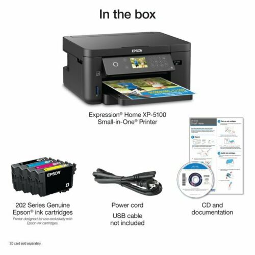 Epson Expression Home XP-5100 Wireless All-In-One Printer - Black