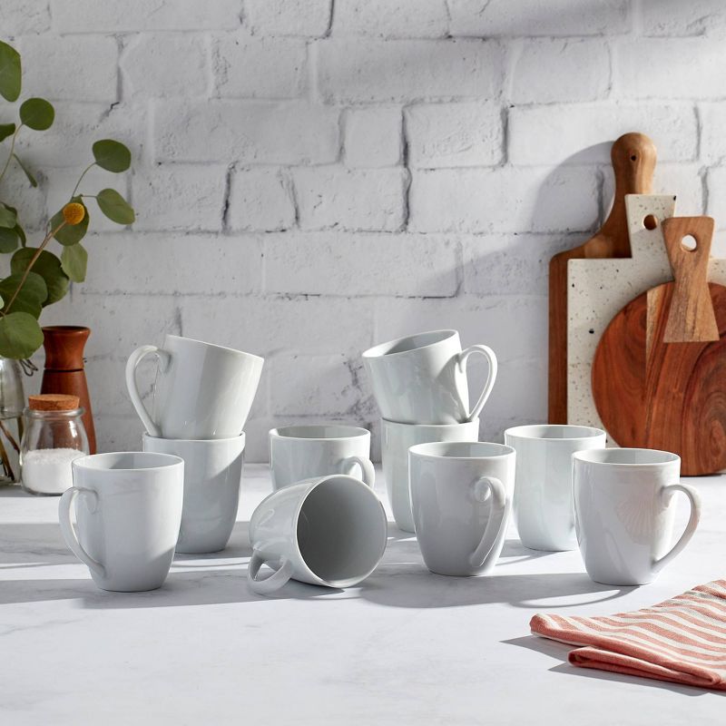 13oz 10pk Porcelain Catering Mugs White - Tabletops Gallery