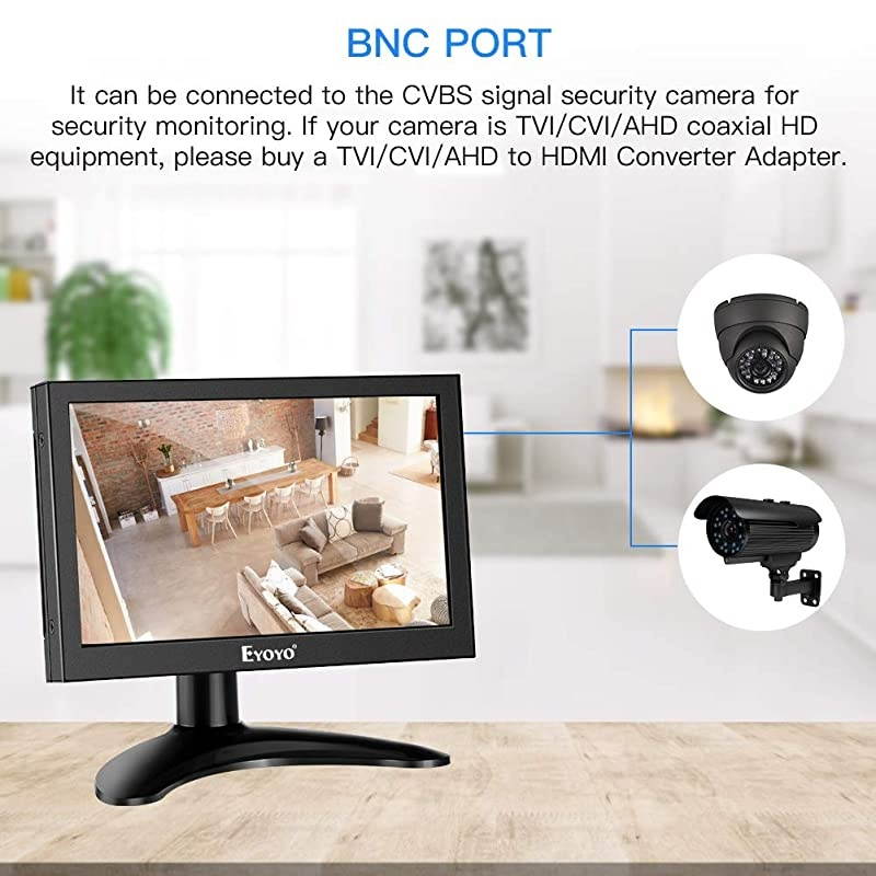 7 inch Small HDMI LCD Monitor Portable IPS Screen 1280x800 16:10 Support HDMI VGA AV BNC Inputs