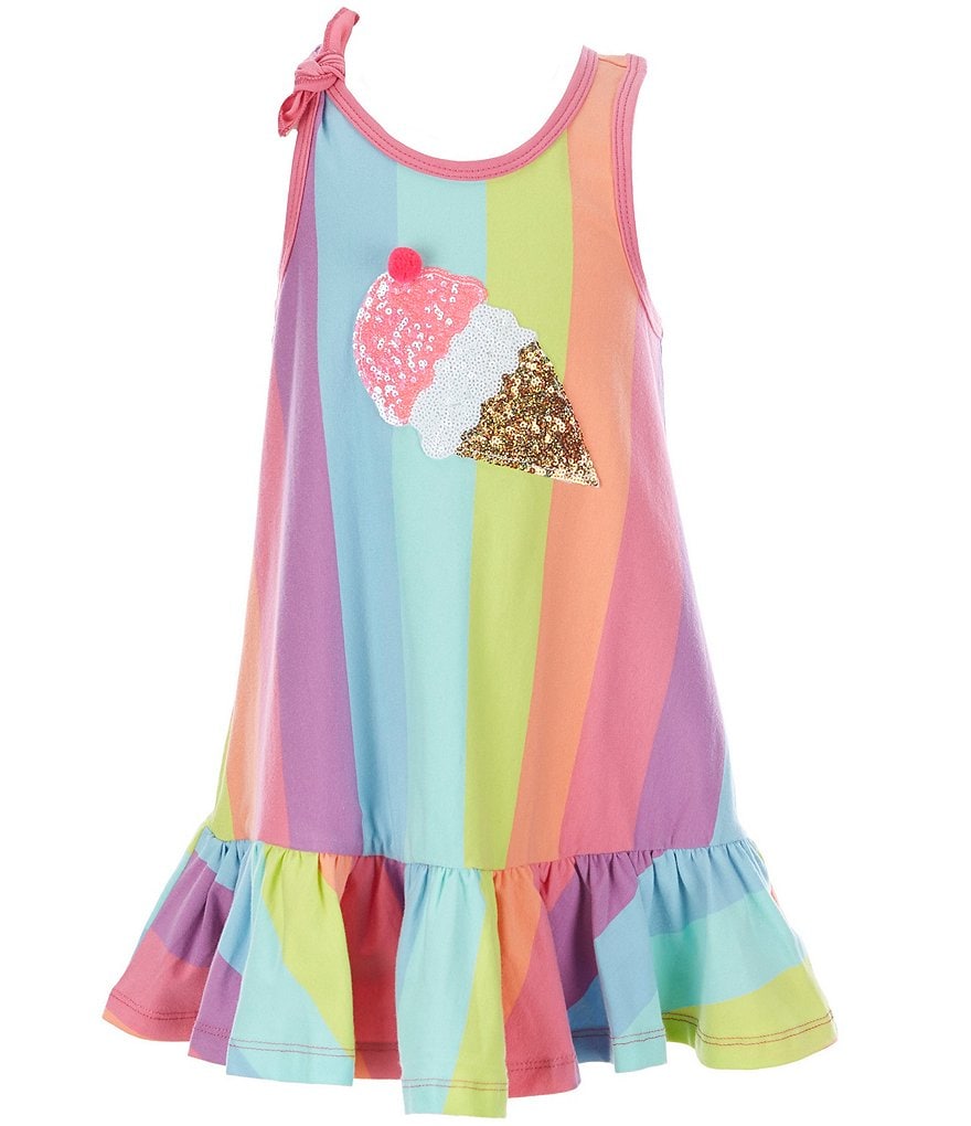 GB GB Girls Little Girls 2T-6X Floral Tiered A-Line Dress