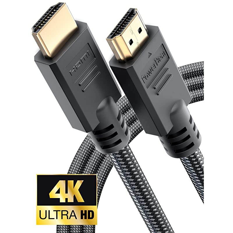 4K HDMI Cable 10 ft | High Speed Braided Nylon Gold Connectors 4K 60Hz Ultra HD 2K 1080P ARC Compatible | for Laptop Monitor PS5 PS4 Xbox One Fire TV Apple TV More