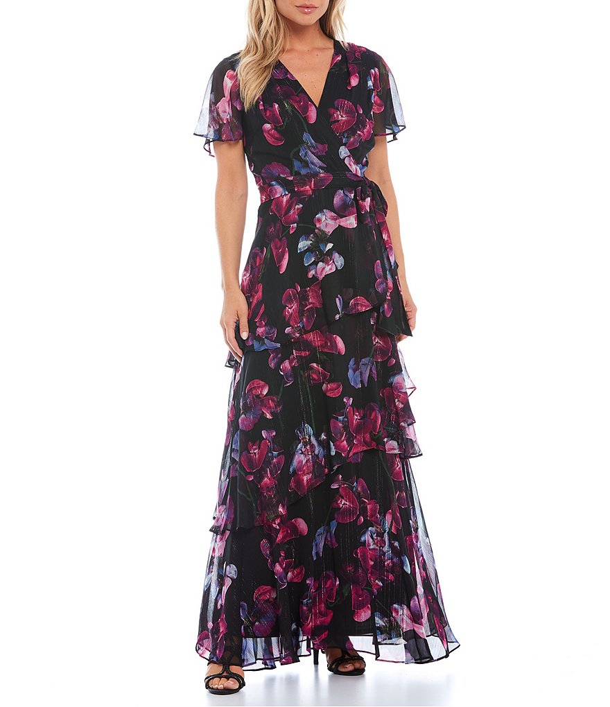 White Boho Stripes & Floral Print Floor Length Tank Dress