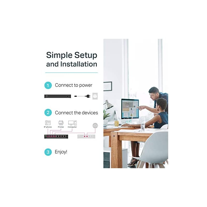 8 Port Gigabit PoE Switch | 8 PoE+ Ports @126W | Plug & Play | Limited Lifetime Protection | Desktop/ Rackmount | Prioritized Power Supply | Sturdy Metal | Shielded Ports (TL-SG1008MP)