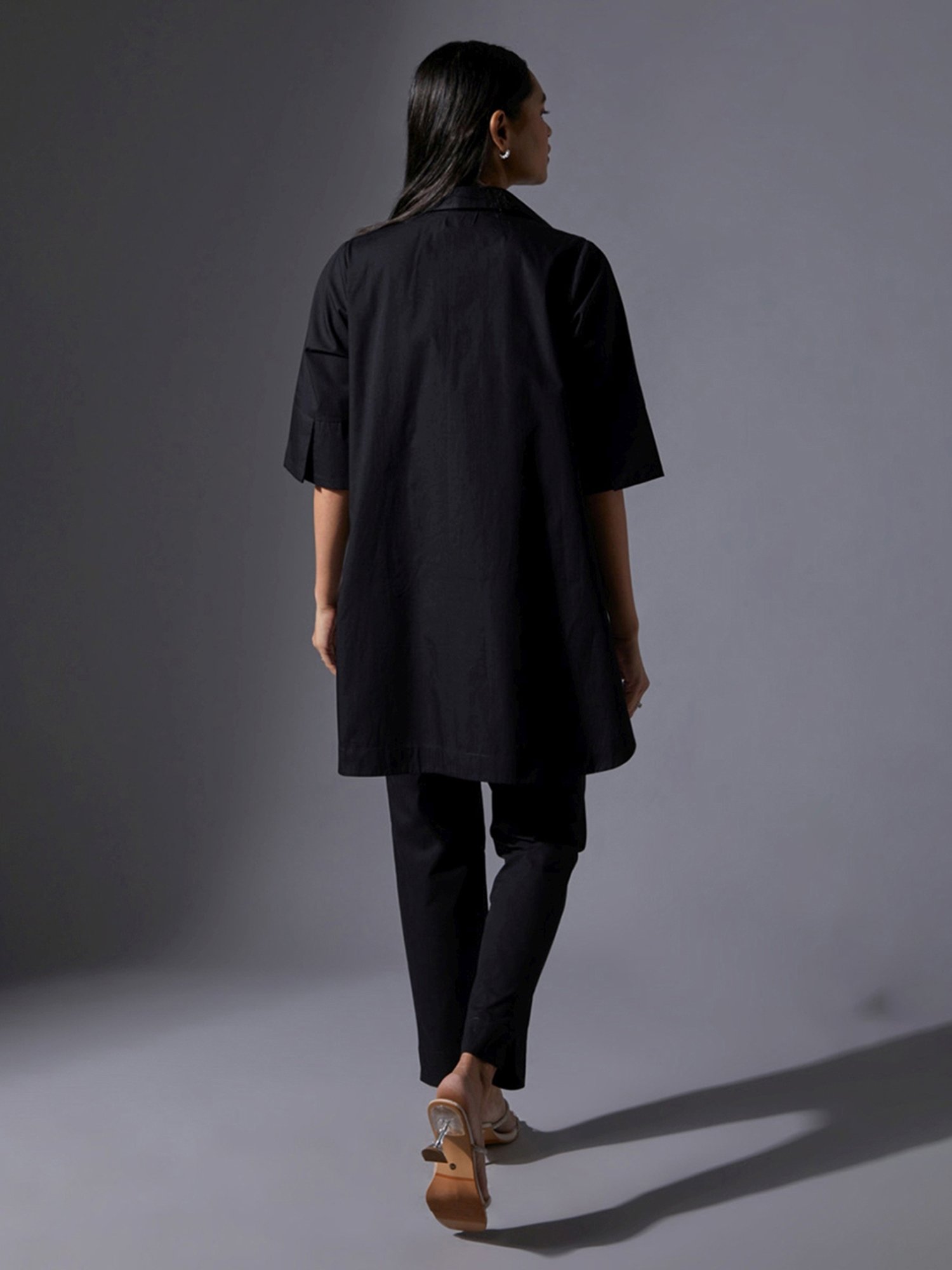 House of Manaa Black Hom Allure Shirt with Pant