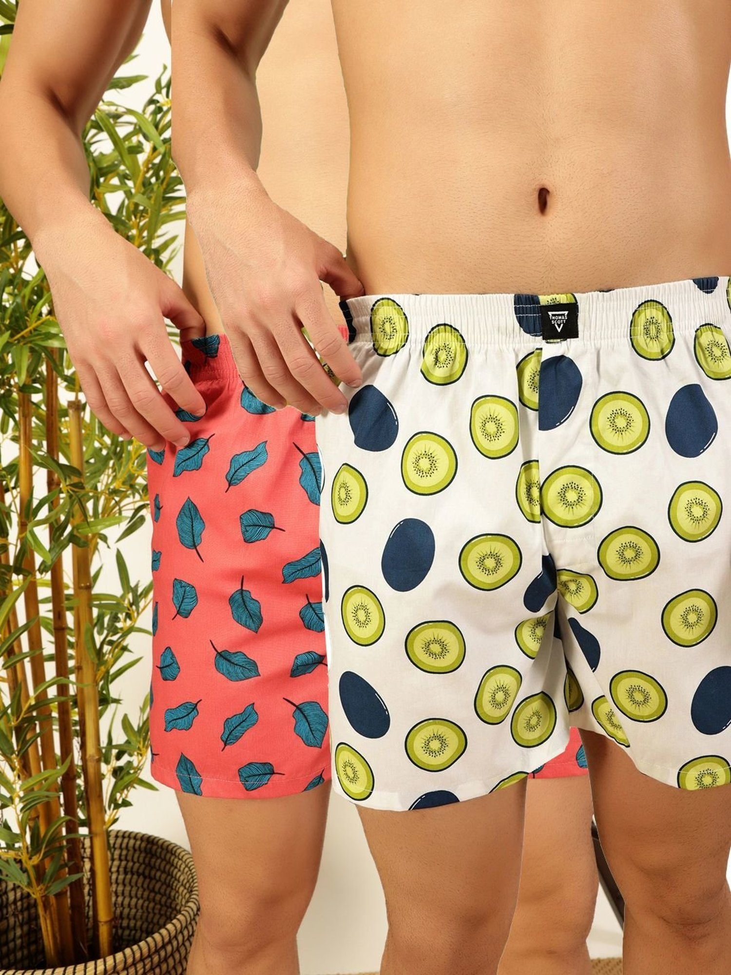 Thomas Scott Multicolored Regular Fit Printed Boxers - Pack Of 2