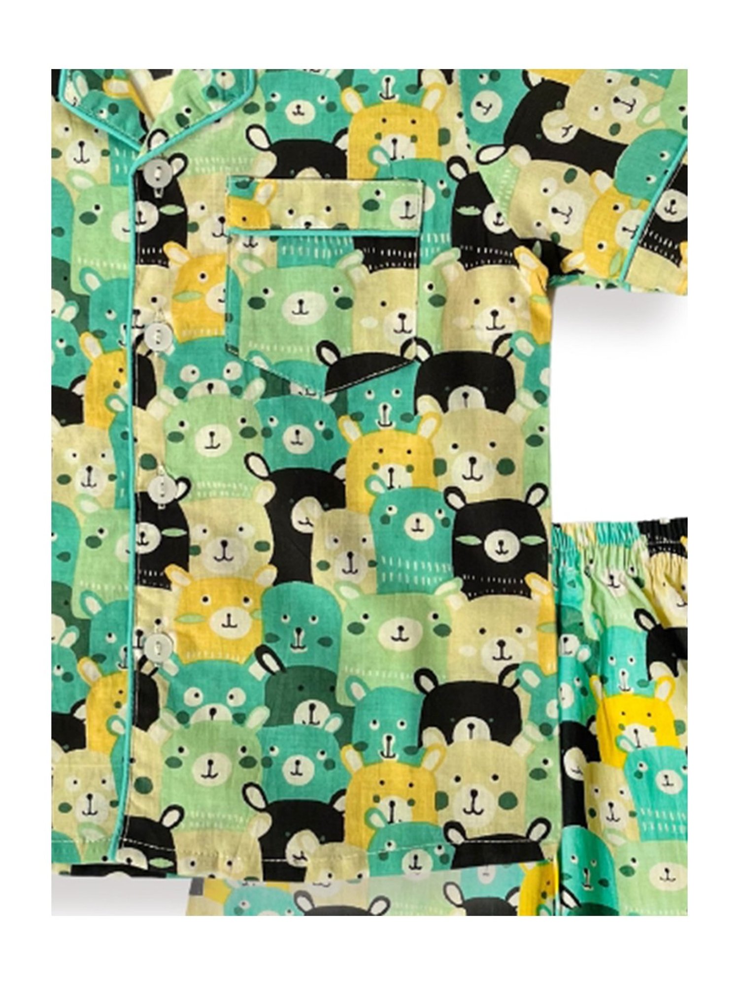 Tippy Top Girls Green Printed Shirt with Pants