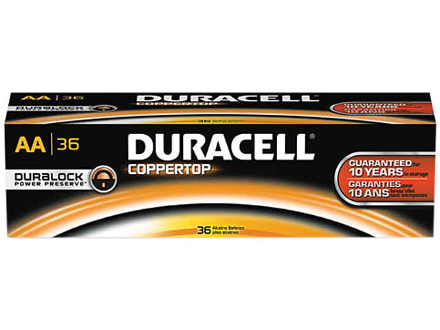 Duracell Coppertop Alkaline Aa Batteries, 36/Pack AACTBULK36