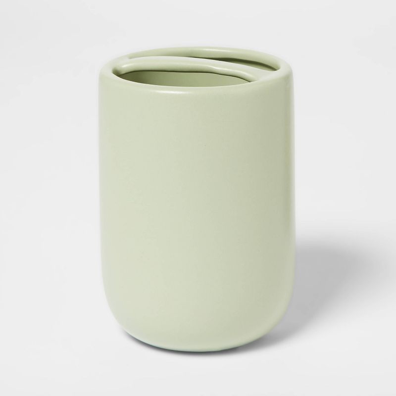 Ceramic Toothbrush Holder Silver Green - Project 62™