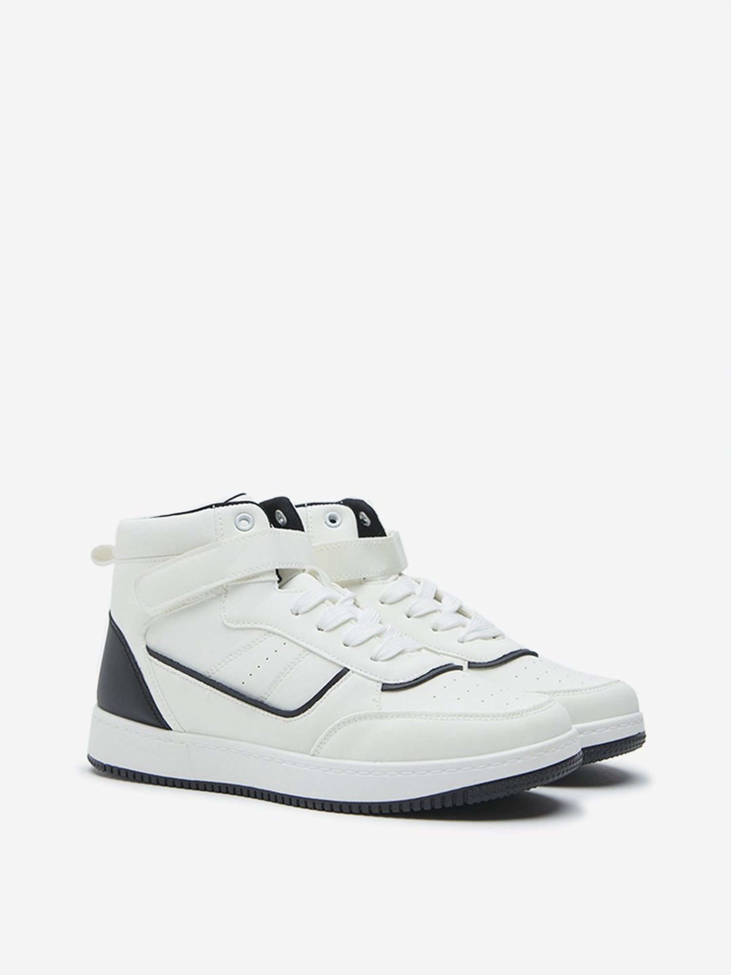 Yellow by Westside Black Colour-Blocked High-Top Boots