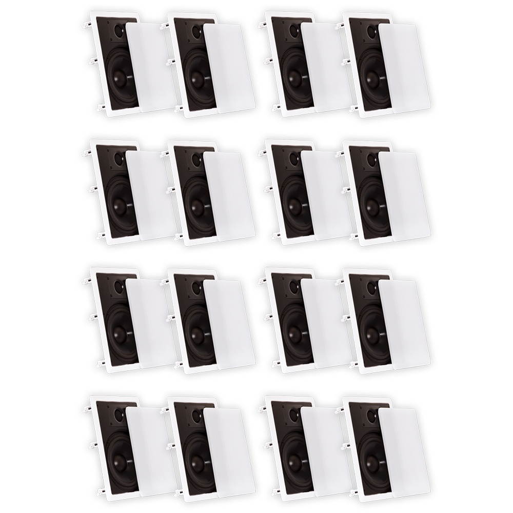 Theater Solutions CS8W In Wall 8" Speakers Surround Sound Home Theater 8 Pair Pack 8CS8W