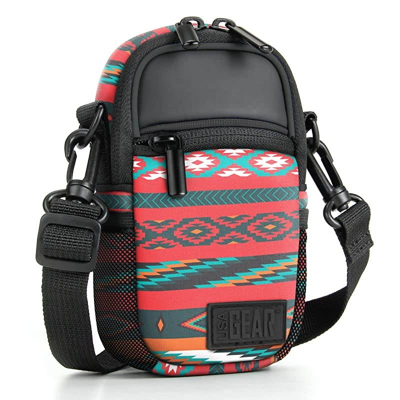 Compact Camera Case Southwest Point and Shoot Camera Bag with Accessory Pockets Rain Cover and Shoulder StrapCompatible with Sony CyberShot Canon PowerShot ELPH Nikon COOLPIX and More