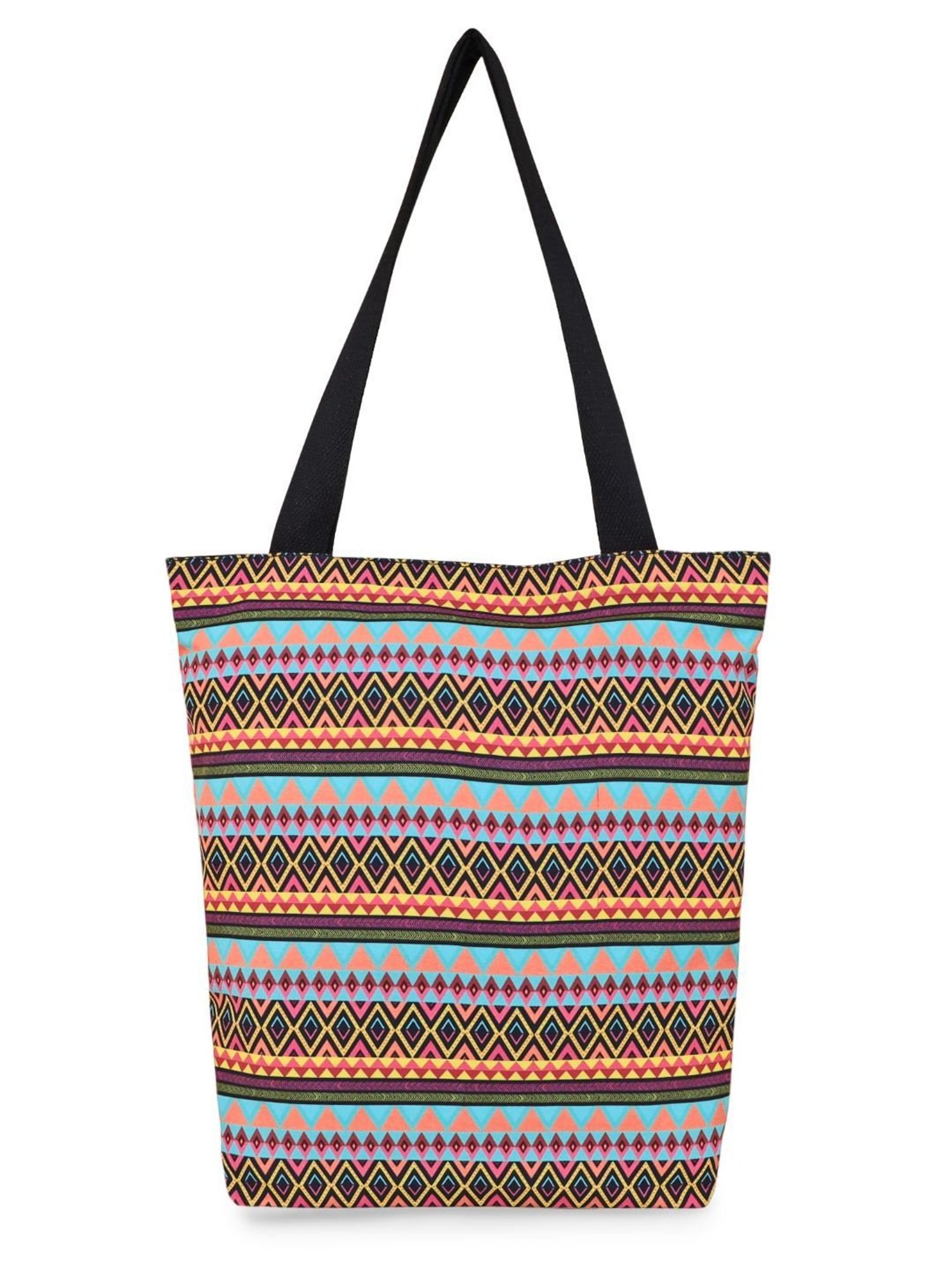 Sabhyata Multicolor Printed Large Tote Bag