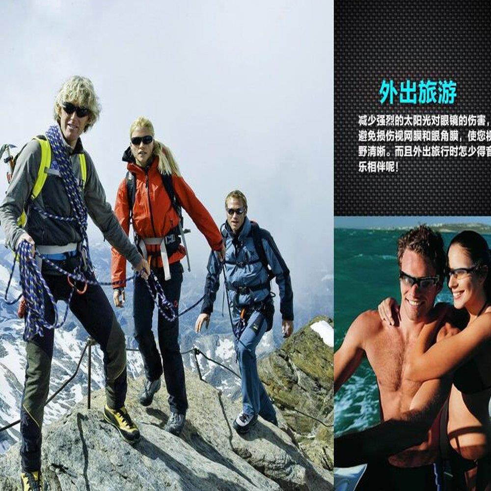 sport Bluetooth 4.1 car Sunglass Glasses Earbuds Music Stereo Wireless Headphone for men and women travel Mountaineering (BLACK)