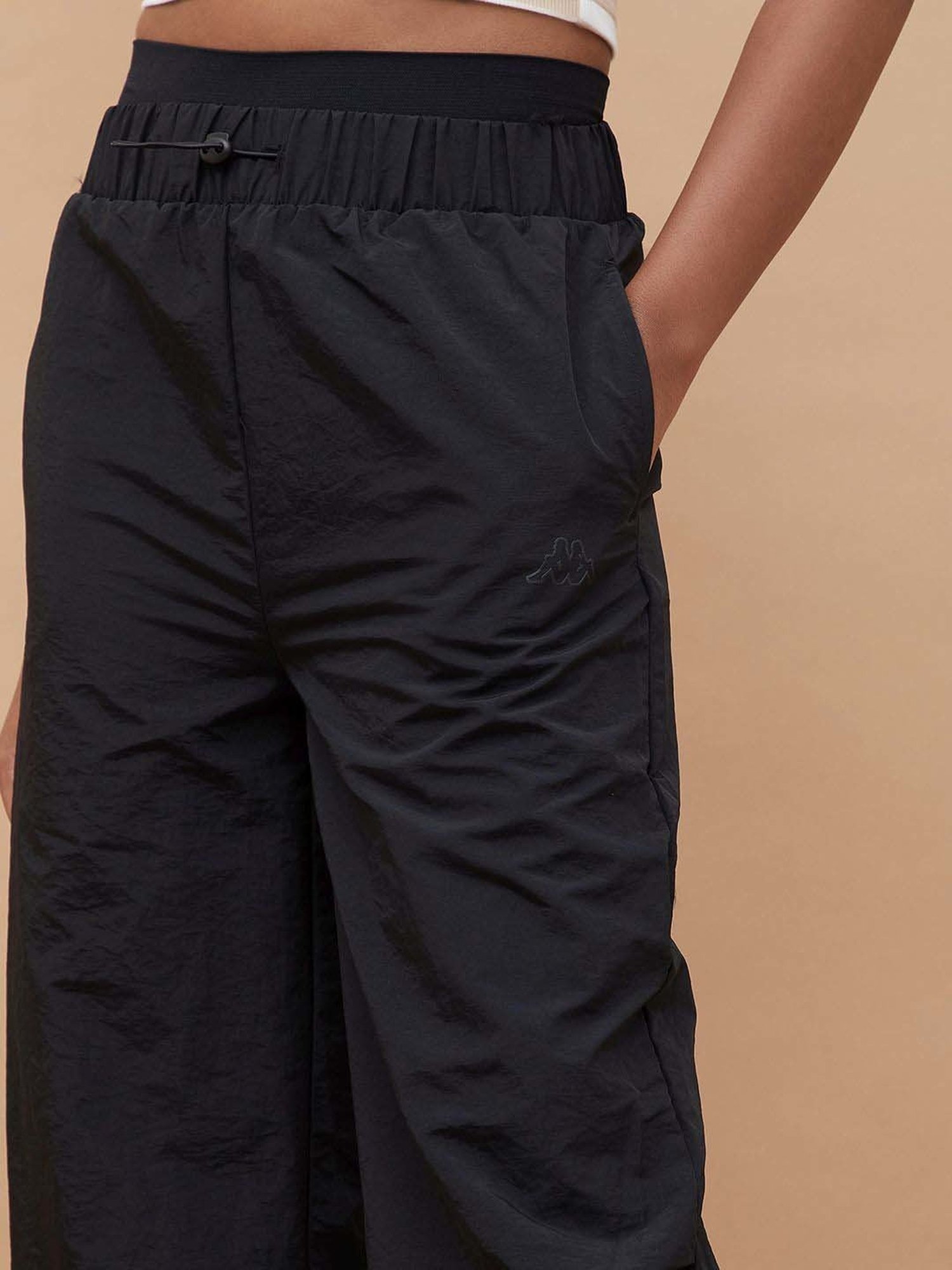 KAPPA Black Mid Rise Sports Track Pants