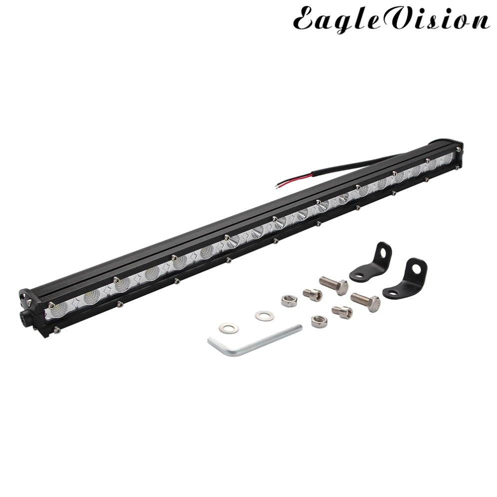 20 Inch 54W 6000K 5400LM Waterproof Car LED Strip Work Light Bar Single Row Off Road Led Lights  for Jeeps / SUV /Motorcycles