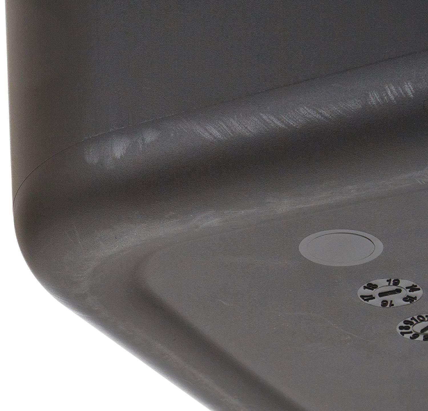 S.P. Richards Company Rectangle Wastebasket, 28 Quart, 14-1/2 x 10-1/2 x 15 Inches, Black (SPR02160)