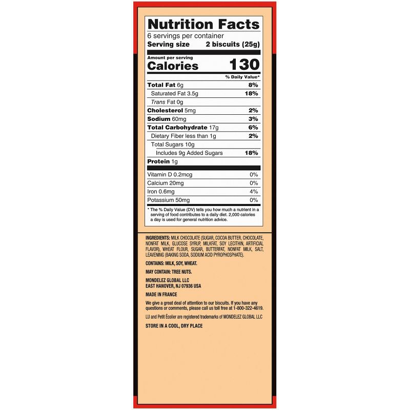 Lu Le Pims Milk Chocolate Biscuit Cookie - 5.29oz