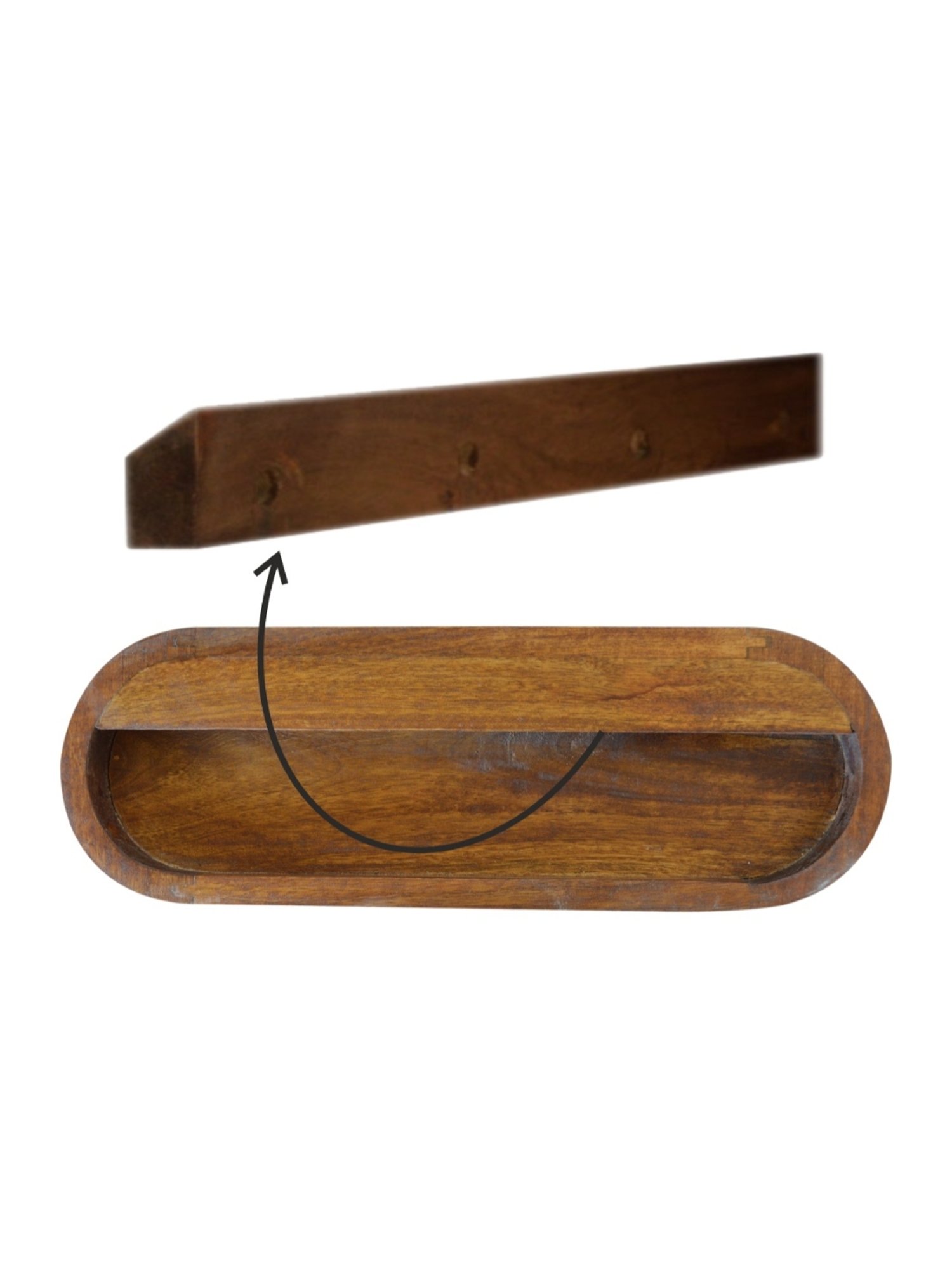 Sleepyhead Ally Teak Brown Sheesham Wood Bedside Table