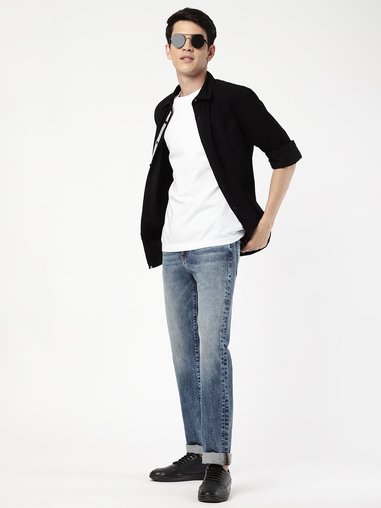 Passion Light Blue Comfort Fit Heavily Washed Jeans