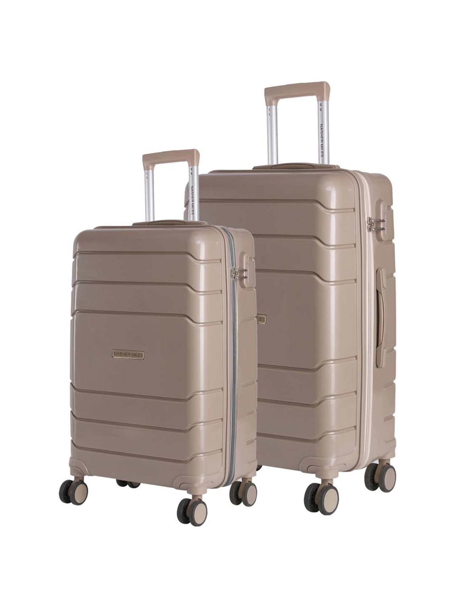 Nasher Miles Lisbon Polypropylene Champagne Hardsided Luggage Set (NM 10312 Lisbon Champagne S2)