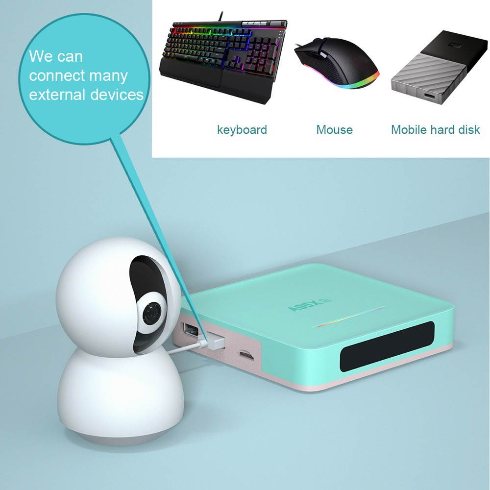 A95X R5 Smart TV Box Android 10.0 UHD 4K Media Player RK3318 2GB/16GB 2.4G WiFi 100M LAN Digital Display