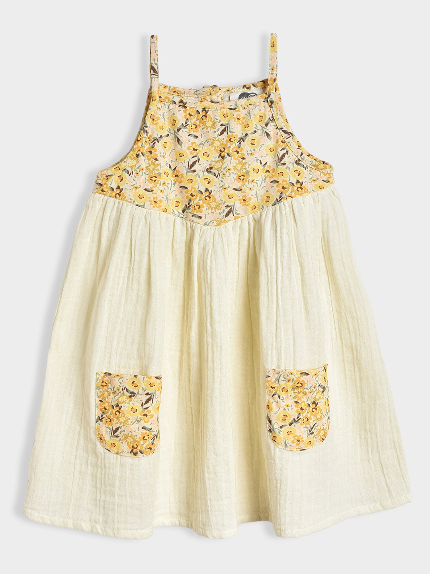 MiArcus Kids White Floral Print Dress